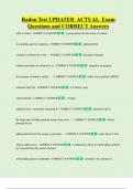 Radon Test UPDATED ACTUAL Exam Questions and CORRECT Answers