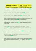 Radon Test Spruce UPDATED ACTUAL Exam Questions and CORRECT Answers