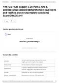 NYSTCE Multi-Subject CST&colon; Part 3&comma; Arts & Sciences 2025 update&vert;comprehensive questions and verified answers &lpar;complete solutions&rpar; Exam&vert;GRADE A&plus;&excl;&excl;