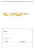 BBP TEST 101 QUESTIONS WITH COMPLETE SOLUTIONS&excl;&excl;