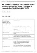 Nur 172 Exam 2 Hondros &lpar;2025&rpar; comprehensive questions and verified answers &lpar; detailed & elaborated&rpar; ACTUAL EXAM 2025 TEST&excl;&excl;