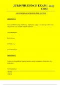  JURISPRUDENCE EXAM&colon; CNO QUESTIONS AND ANSWERS 2025