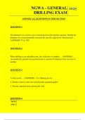  NGWA - GENERAL DRILLING EXAM QUESTIONS AND ANSWERS 2025