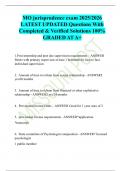 MO jurisprudence exam 2025&sol;2026   LATEST UPDATED Questions With  Completed & Verified Solutions 100&percnt;  GRADED AT A&plus; 