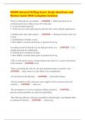 NGWA General Drilling Exam&colon; Study Questions and  Review Guide With Complete Solution