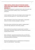 FIBER INSTALLATION AND ACTIVATION EXAM &sol; QUESTIONS AND CORRECT ANSWERS 2025&sol;2026 GRADED A&plus;&period;