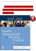 Test Bank for Health Assessment for Nursing Practice 7th Edition by Wilson Chapter 1 - 24