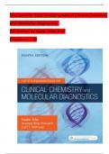 Test bank for Tietz Fundamentals of Clinical Chemistry and Molecular Diagnostics, 8th Edition by Nader Rifai, PhD Chapters 1 - 49