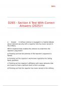 D265 - Section 4 Test With Correct Answers &lpar;2025&rpar;&excl;&excl;