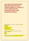 USCG BOAT CREW EXAM&comma; BRAND NEW EXAM QUESTIONS WITH VERIFIED ANSWERS&comma; ALL GRADED A&plus;&comma; LATEST PREMIUM EXPERT UPDATE&lpar;2025-2026&rpar;&vert;>100&percnt; GUARANTEED SUCCESS&period;