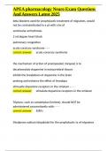 APEA pharmacology Neuro Exam Questions And Answers Latest 2025&period;docx
