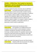 NAHQ - CPHQ New Test Guide for Section 3 Regulatory and Accountability Exam Questions And Answers Latest 2025&period;docx