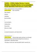 NAHQ - CPHQ Online Review Course Module 2 &lpar;Quality Review & Accountability&rpar; Exam Questions And Answers Latest 2025&period;docx