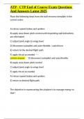 ATP - CTP End of Course Exam Questions And Answers Latest 2025&period;docx