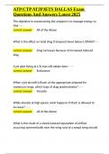 ATP CTP ATJPJETS DALLAS Exam Questions And Answers Latest 2025&period;docx