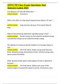 ATP CTP Class Exam Questions And Answers Latest 2025&period;docx