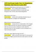 ATP Oral Exam Guide Part 121 Regulations Questions And Answers Latest 2025&period;docx