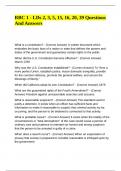 RBC 1 - LDs 2&comma; 3&comma; 5&comma; 15&comma; 16&comma; 20&comma; 39 Questions And Answers