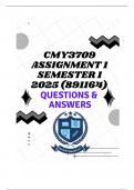 CMY3709 ASSIGNMENT 1 SEMESTER 1 2025 (891164)