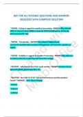 NIFE FRR ALL POSSIBLE QUESTIONS AND ANSWERS 2024&sol;2025 WITH COMPLETE SOLUTION