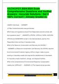 HAZWOPER 2024&sol;2025 Exam  Comprehensive Questions and Verified  Answers &vert; Accurate Solutions &vert; Get it  100&percnt; Correct&excl;&excl; &vert; Already Graded A&plus;