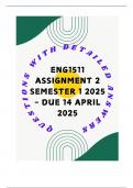 ENG1511 Assignment 2 Semester 1 2025 - DUE 14 April 2025