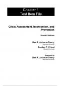 Test Bank For Crisis Assessment&comma; Intervention&comma; and Prevention&comma;4th Edition by Lisa Jackson-Cherry Bradley T&period; Erford Chapter 1-14