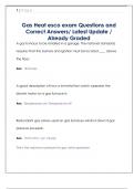 Gas Heat esco exam Questions and  Correct Answers&sol; Latest Update &sol;  Already Graded