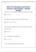 ESCO Questions and Correct Answers&sol; Latest Update &sol; Already Graded