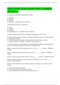 Ohio STNA Study Guide with Complete Solutions