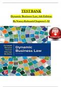 Test bank for dynamic business law 6th edition By Nancy Kubasek.