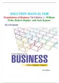 Solution Manual for Foundations of Business 7th Edition by William Pride&comma; Robert Hughes  and Jack Kapoor ISBN-9780357717943 All Chapters Complete Guide
