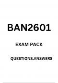 BAN2601 EXAM PACK   DETAILED QUESTIONS AND ANSWERS