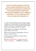 EVOLVE HESI PHARMACOLOGY  WELL RESEARCHED EXAM AND  PRACTICE QUESTIONS COMPLETE  EXAM QUESTIONS WITH 100&percnt;  DETAILED VERIFIED AND CORRECT  ANSWERS ACTUAL BRAND-NEW EXAM ALREADY GRADED A&plus;