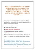 EVOLVE HESI PHARMACOLOGY WELL  RESEARCHED EXAM AND PRACTICE  QUESTIONS WITH 100&percnt; DETAILED  VERIFIED AND CORRECT ANSWERS ACTUAL BRAND-NEW EXAM ALREADY  GRADED A&plus;