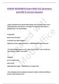 FISDAP READINESS Exam With 412 Questions and 100 &percnt; Correct Answers
