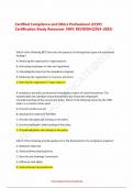 Certified Compliance and Ethics Professional &lpar;CCEP&rpar; Certification Study Resources&period; For revision purposes&comma; exam questions and verified answers&period; 100&percnt; pass guaranteed&period;&nbsp;