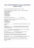 PSYC 140 DEVELOPMENTAL &lpar;Lifespan&rpar; PSYCHOLOGY&colon; Module 1 Exam &vert; 