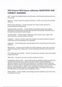 PAX Science NLN Exams collection QUESTIONS AND CORRECT ANSWERS