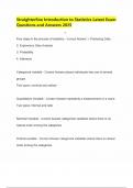 Straighterline Introduction to Statistics Latest Exam Questions and Answers 2025