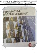 SOLUTION MANUAL FOR Fundamentals of Financial Management&comma; Concise Edition 9th Edition by Eugene Brigham Joel Houston
