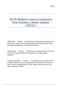 D270 Midterm Garcia Questions And Answers Latest Update &lpar;2025&rpar;&excl;&excl;