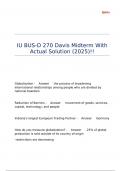 IU BUS-D 270 Davis Midterm With Actual Solution &lpar;2025&rpar;&excl;&excl;