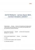 D270 Midterm - James Davis With Correct Answers &lpar;2025&rpar;&excl;&excl;