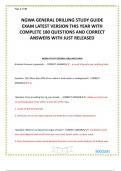 NGWA GENERAL DRILLING STUDY GUIDE EXAM LATEST VERSION THIS YEAR WITH COMPLETE 180 QUESTIONS AND CORRECT ANSWERS WITH JUST RELEASED