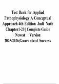 Test Bank for Applied  Pathophysiology A Conceptual  Approach 4th Edition Judi Nath  Chapter 1-20 &vert; Complete Guide  Newest Version  2025&sol;2026&vert;Guaranteed Success 