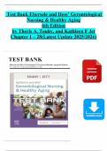 Test Bank Ebersole and Hess&rsquo; Gerontological  Nursing & Healthy Aging  6th Edition  by Theris A&period; Touhy&comma; and Kathleen F Jet  Chapter 1 &ndash; 28&lpar;Latest Update 2025&sol;2026&rpar;