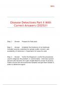 Disease Detectives Part II With Correct Answers &lpar;2025&rpar;&excl;&excl;
