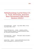 Pathophysiology &lpar;Lachel Story&rpar; Ch&period; 6 - Fluid&comma; Electrolyte&comma; And Acid-Base Homeostasis With Actual Solution &lpar;2025&rpar;&excl;&excl;