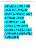 NEVADA LIFE AND HEALTH LICENSE EXAM NEWEST 2025 ACTUAL EXAM COMPLETE 300 QUESTIONS AND CORRECT DETAILED ANSWERS &lpar;VERIFIED ANSWERS&rpar; &vert;ALREADY GRADED A&plus;